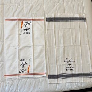 5/$15! White Kitchen Towels with Fun Text